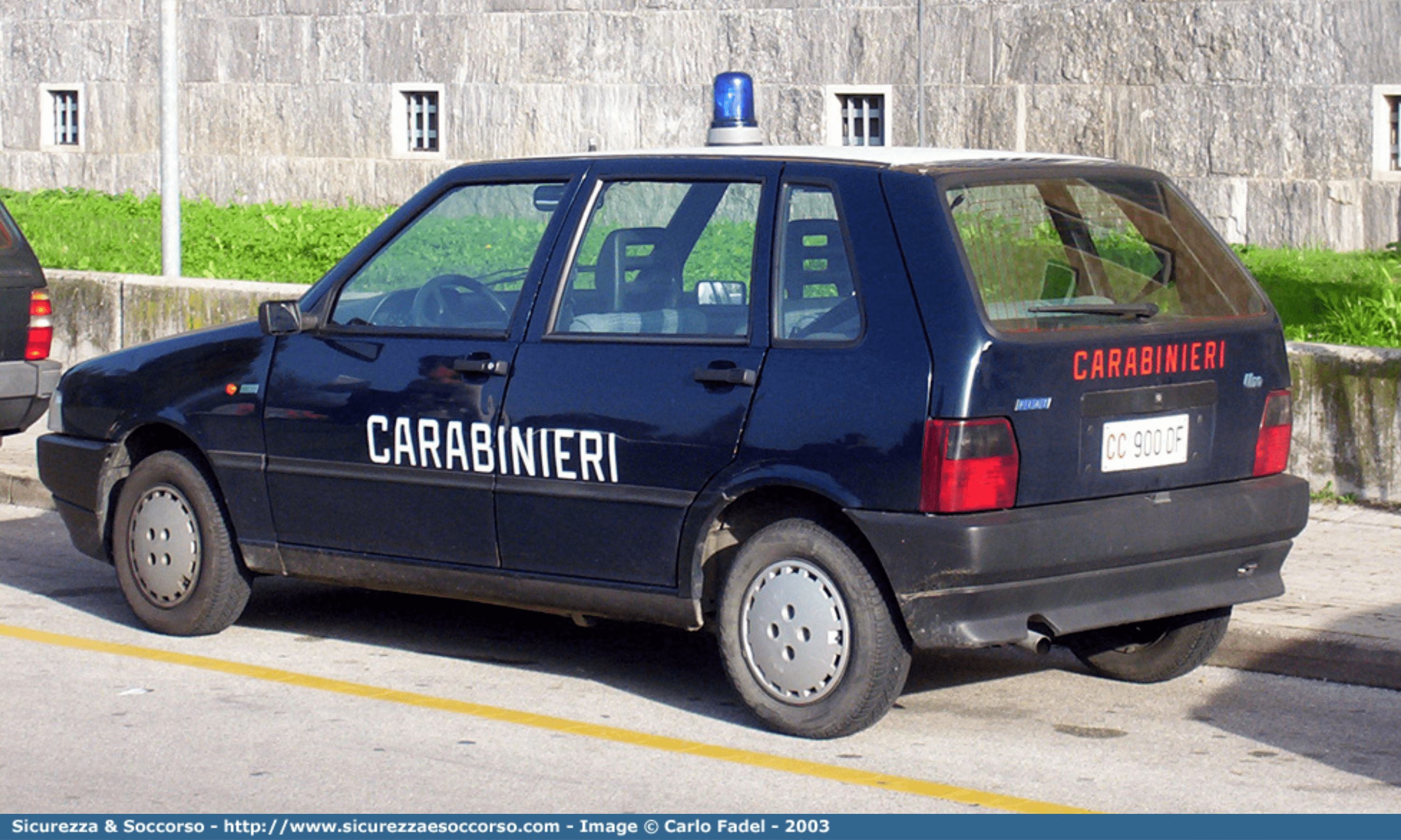 Anche i Carabinieri hanno avuto le Uno in dotazione.