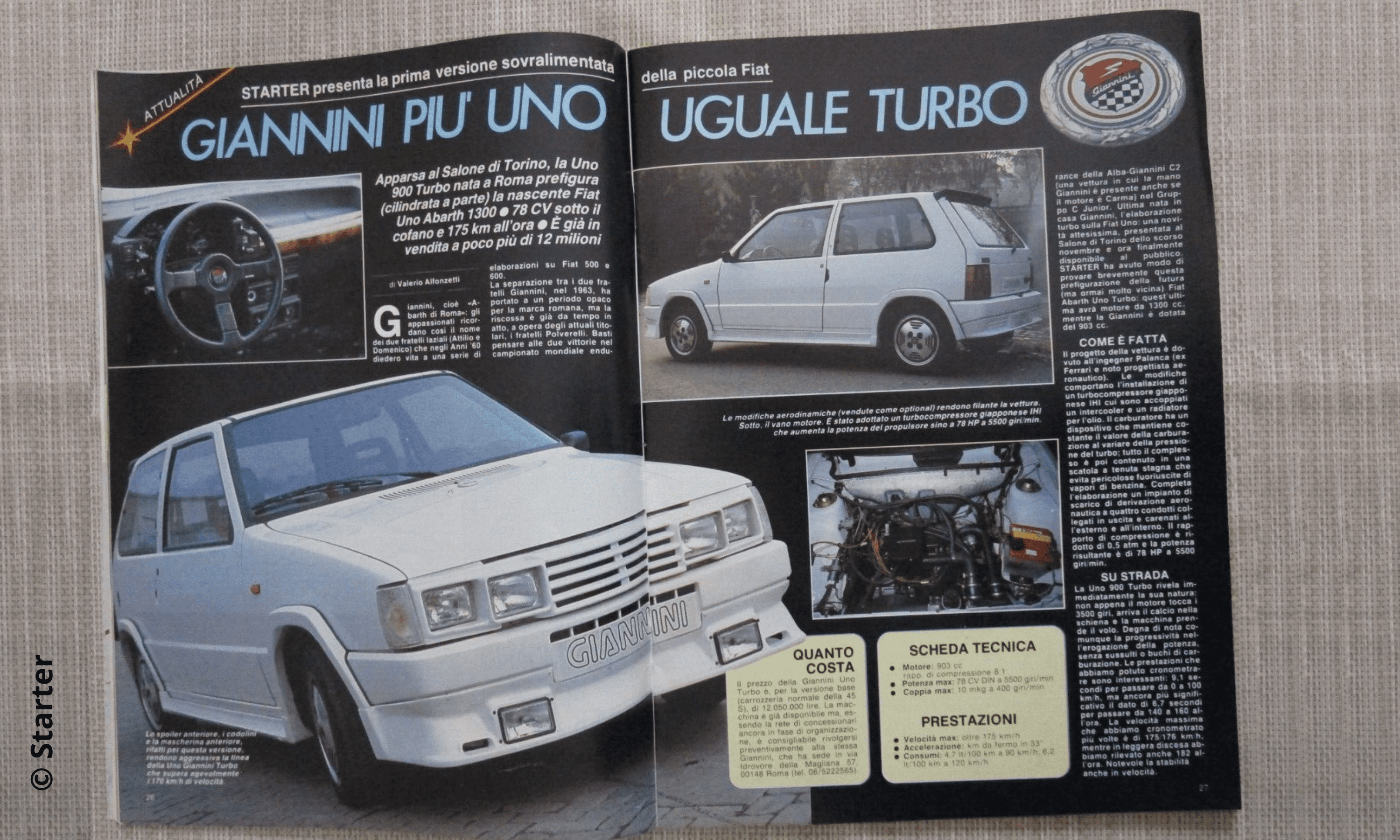 La Uno Turbo Giannini ha il merito di essere stata la prima versione sovralimentata dell’utilitaria Fiat.