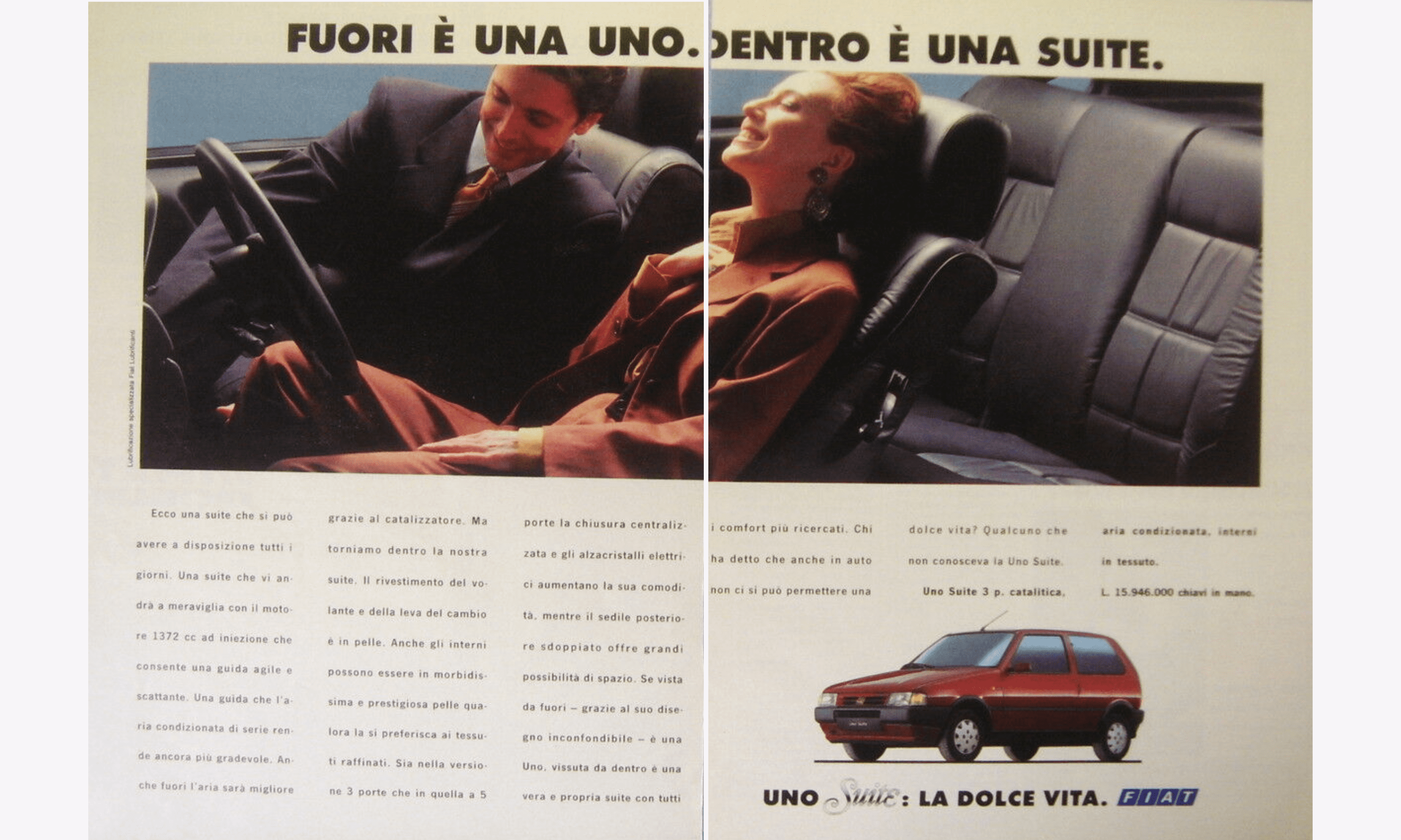 Fra gli optional della Suite sono previsti anche i sedili in pelle. Il condizionatore è di serie.