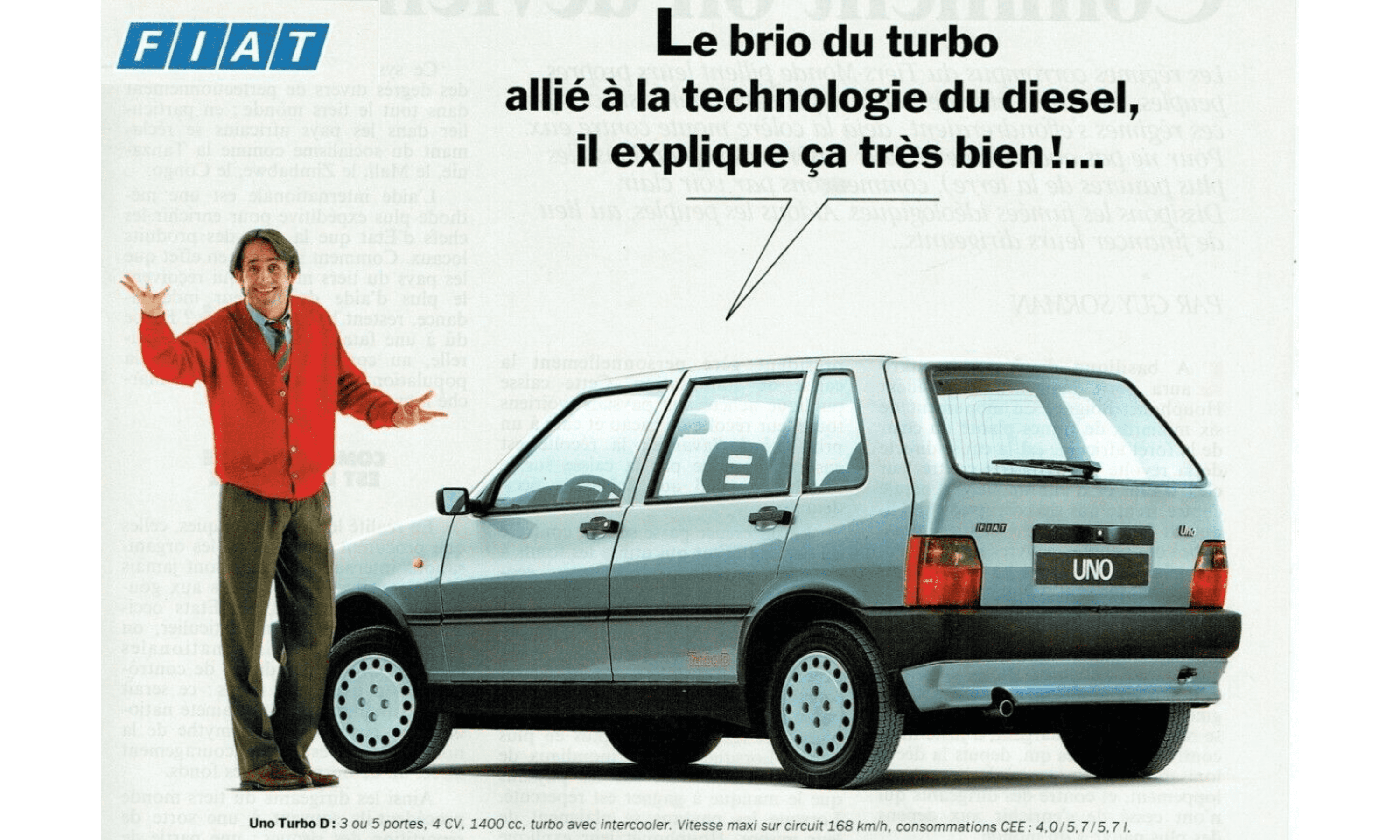 La Turbo D monta un 1367 cm³ da 72 cavalli e, come per la prima serie, è contraddistinta dalle targhette adesive prima dei passaruota posteriori.
