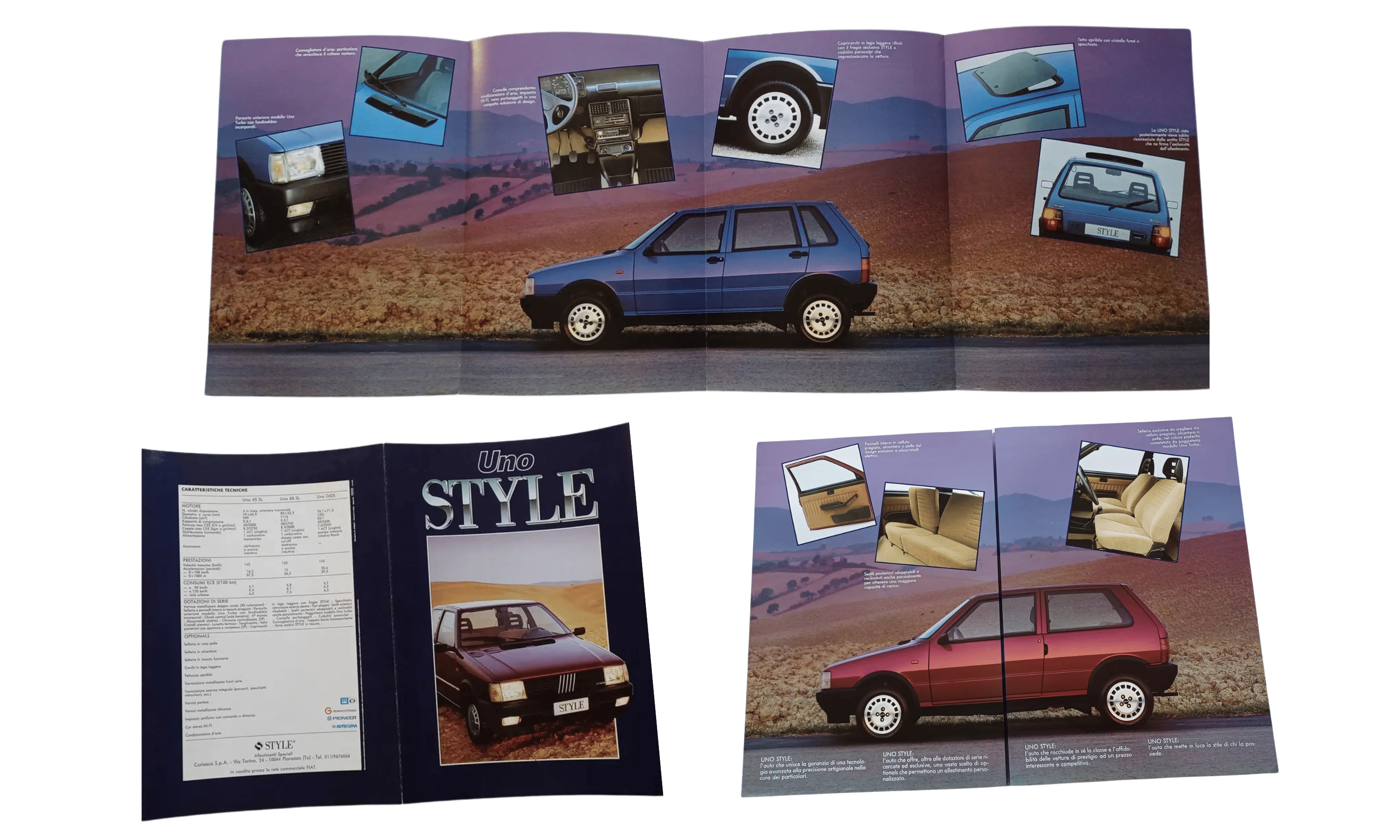 Fra le modifiche più evidenti delle Uno Style vi erano le coppe ruota diamantate o i sedili in tessuti esclusivi.